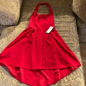 Red halter dress *never been worn*